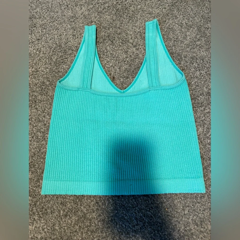 Buckle Turquoise Ribbed Tank Top - Picture 2 of 2